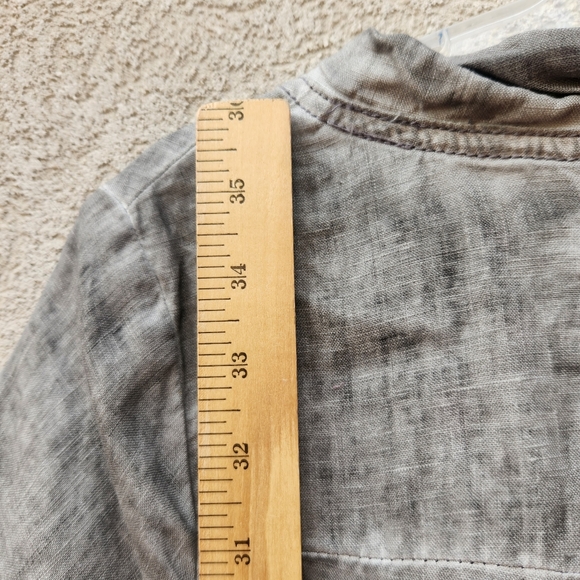 RUNDHOLZ Black Label Women's Dress Small 100% Linen Taupe Asymmetrical Boho - Picture 10 of 10